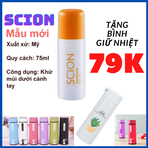 [HCM][CAM KẾT 100% CHÍNH HÃNG] LĂN KHỬ MÙI SCION  NGĂN MÙI HÔI NÁCH KHÔNG LÀM Ố QUẦN ÁO LÀM SÁNG VÙNG DA DƯỚI CÁNH TAY KHÔ THOÁNG TỨC THÌ HƯƠNG THƠM NHẸ DỊU -  LĂN NÁCH SCION KHỬ MÙI CƠ THỂ ĐẶC BIỆT HÔI NÁCH HÔI CHÂN
