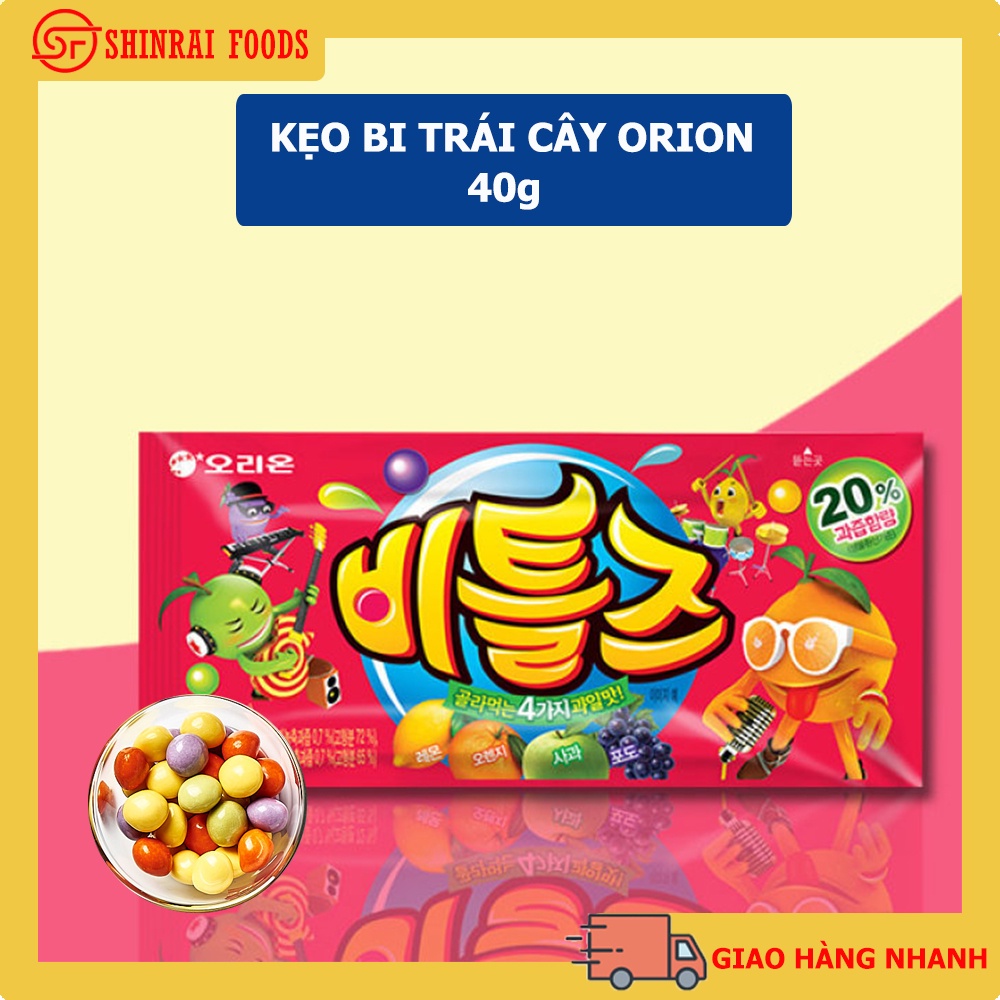 Kẹo bi trái cây Orion Hàn Quốc