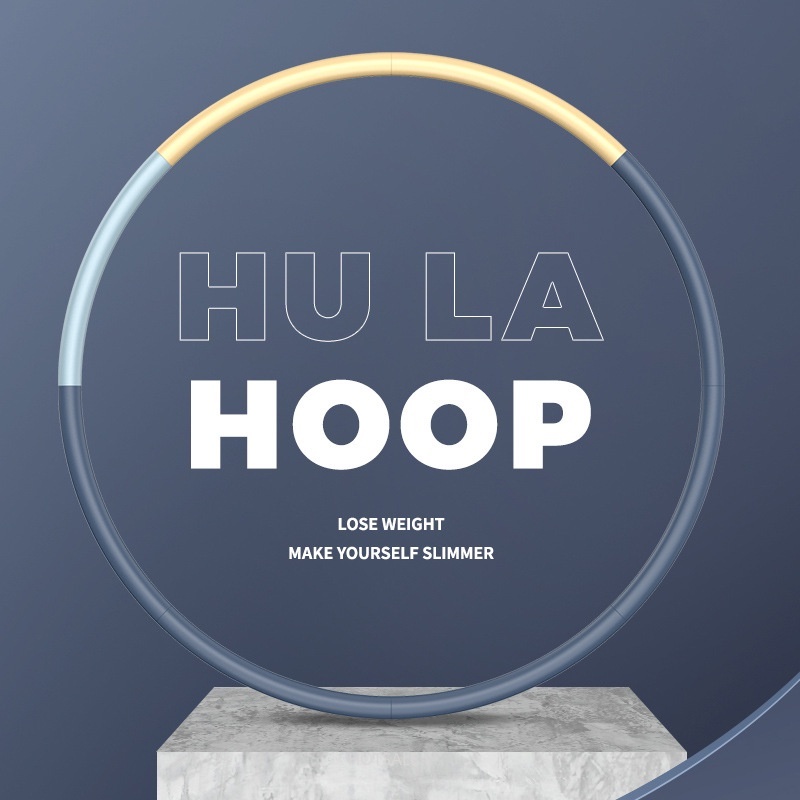 Vòng lắc hulahop 8 phần bằng thép không gỉ có thể tháo rời hỗ trợ luyện tập thể hình/yoga/người lớn