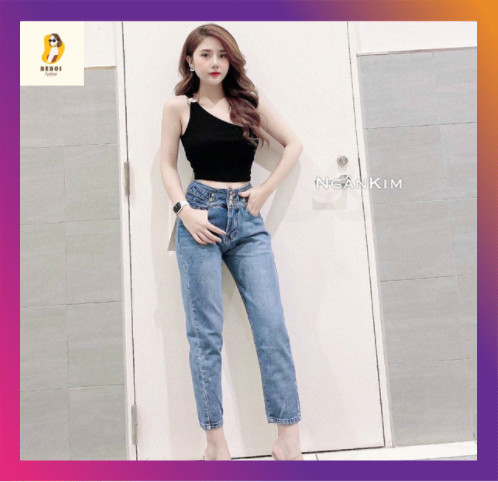 [HCM]Quần Jean Baggy Thời Trang Nữ Lưng Cao Siêu HOT 2021