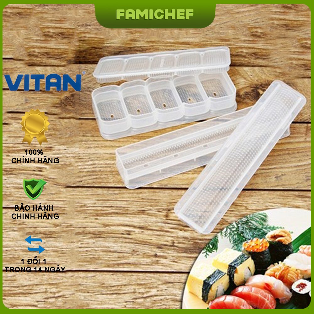 Bộ 02 khuôn sushi cuộn và khuôn sushi nắm vitan v004