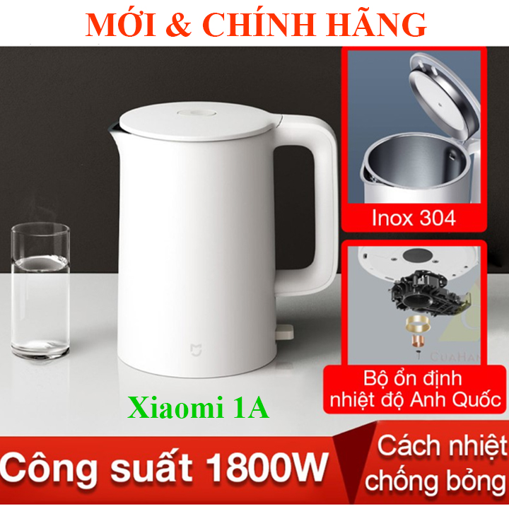 Bình đun nước siêu tốc 1,5L XM Mijia 1A / Ấm siêu tốc Xiaomi N1 MJDSH05YM BHR7748CN, Lock&Lock 1.8l bằng thép 304 không gỉ