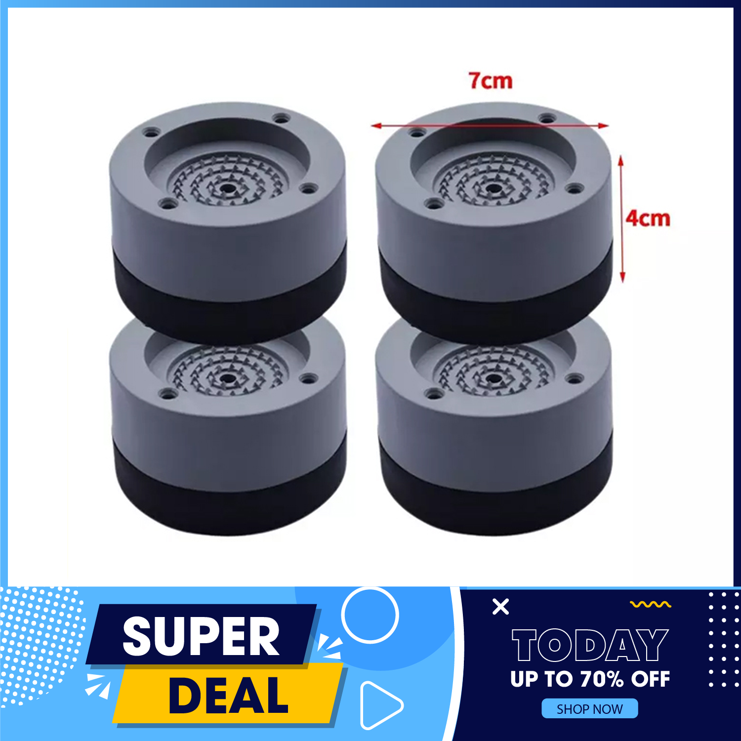 CHÂN KÊ MÁY GIẶT - SET 4 ĐẾ KÊ CHÂN MÁY GIẶT CHỐNG RUNG SILICON CAO CẤP - BỘ 4 ĐẾ CHỐNG RUNG MÁY GIẶT - DỤNG CỤ BẢO VỆ MÁY GIẶT TIỆN LỢI