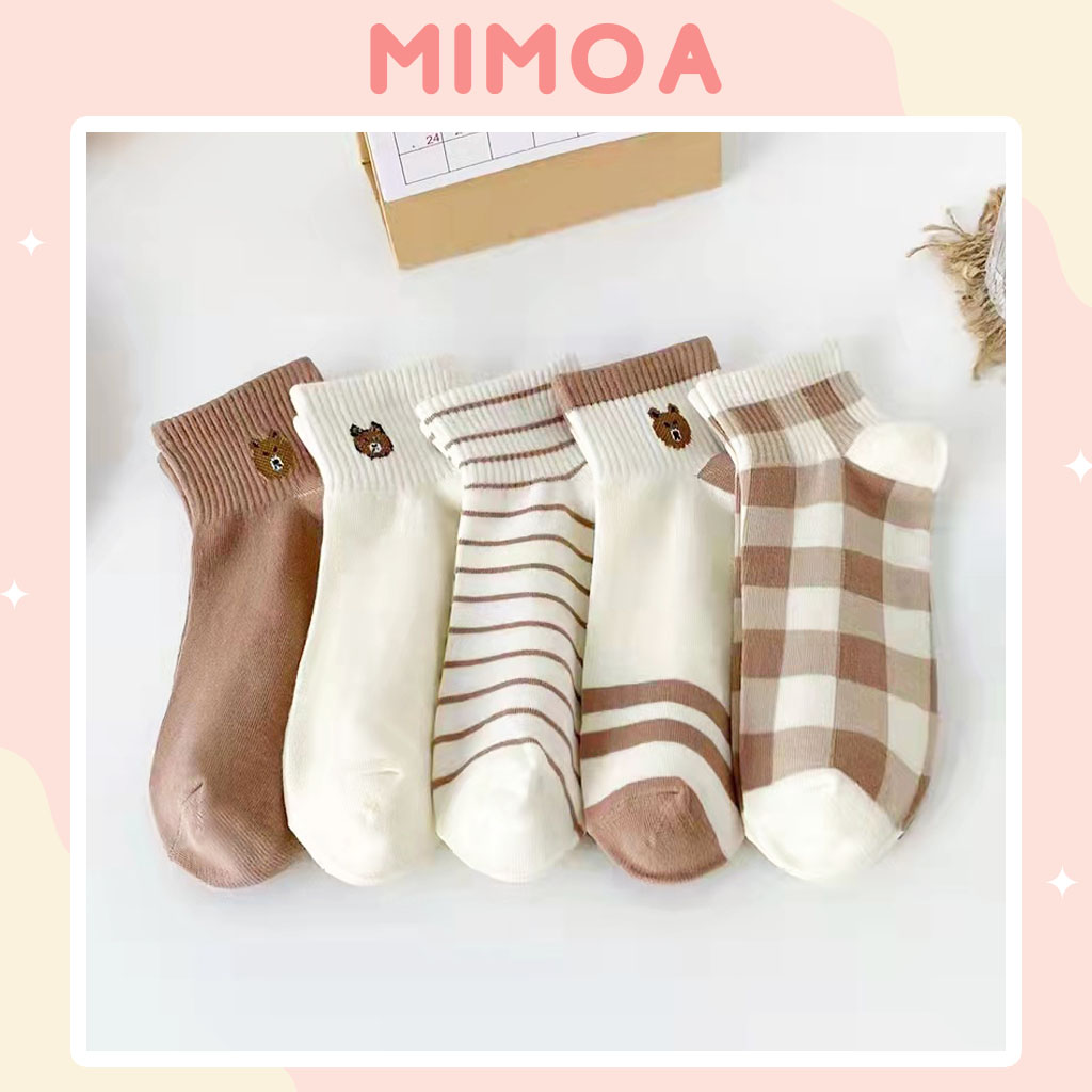 Tất vớ nữ mặt gấu dễ thương