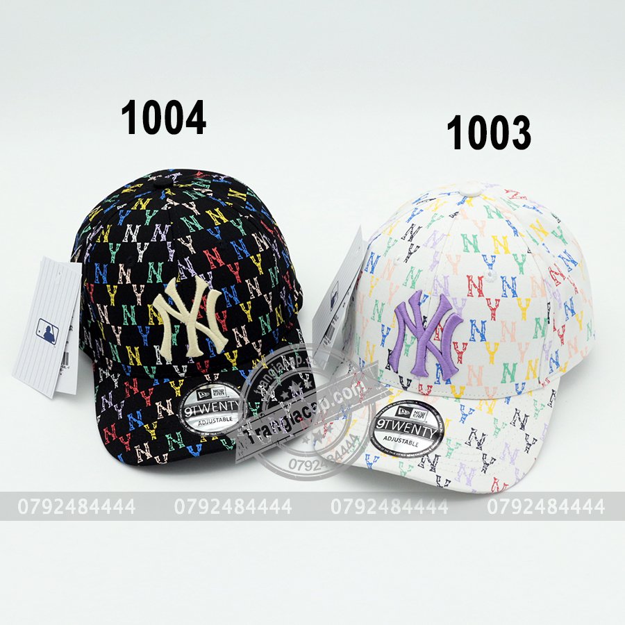 Nón kết mlb monogram ny sắc màu