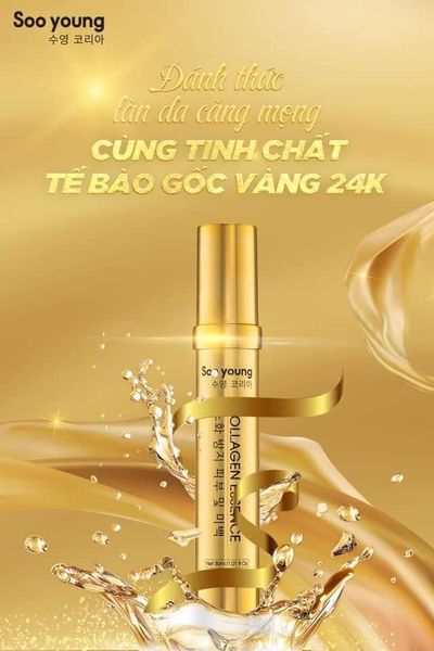 Serum soo yoong collagen tế bào gốc chiết suất từ vàng 24k & nhân sâm Hàn Quốc
