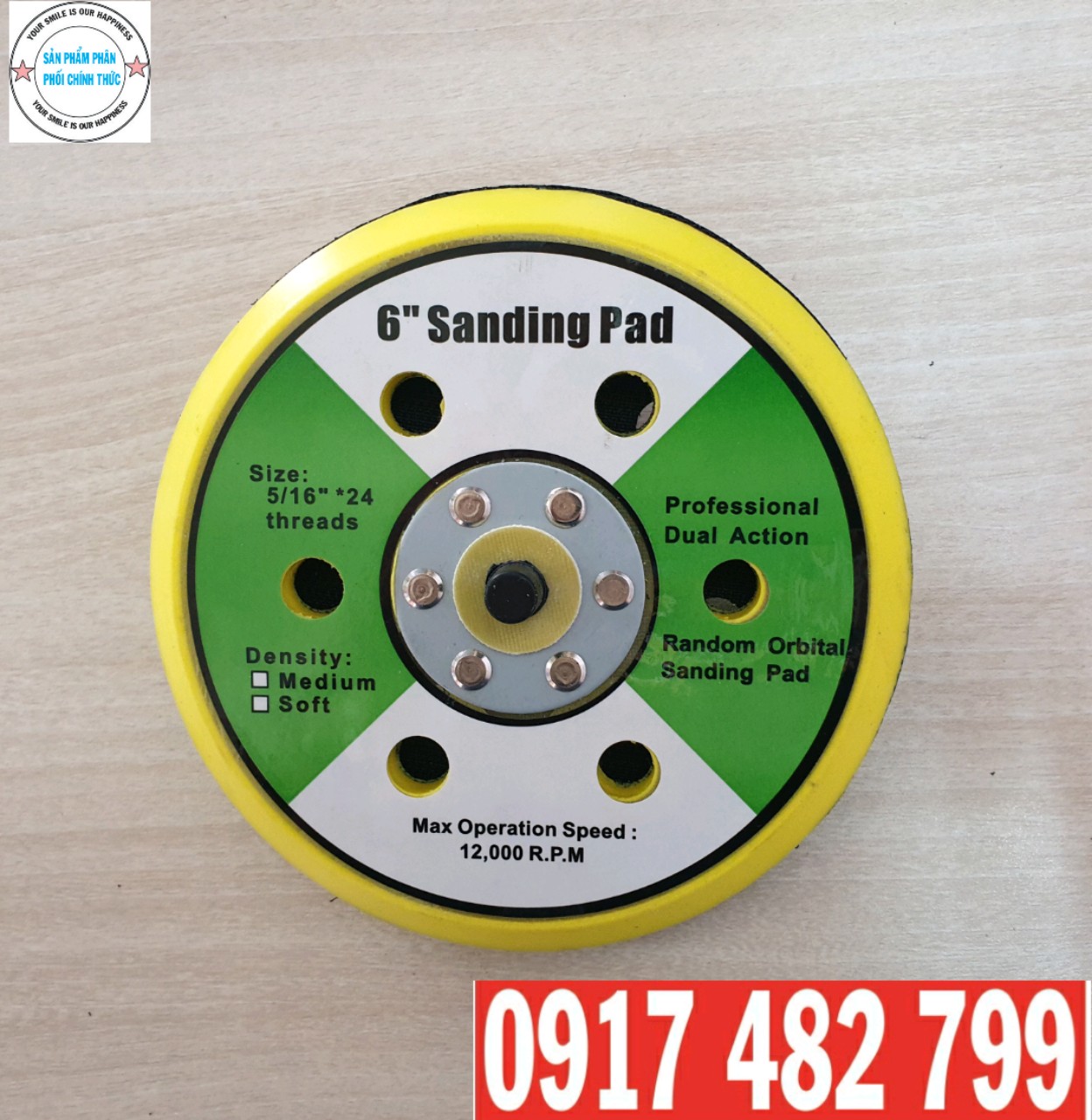 Đĩa chà nhám ô tô 6 inh 150mm