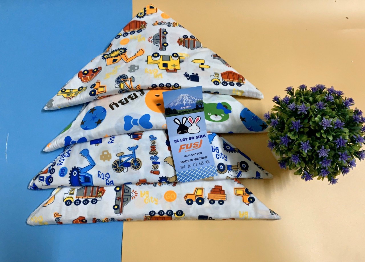10 Chiếc tã chéo cotton cao cấp-họa tiết cho bé sơ sinh