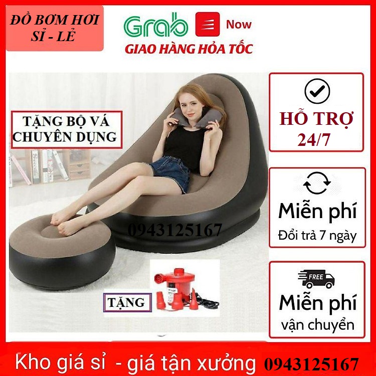 Ghế hơi, ghế hơi tựa lưng, sofa hơi [ TẶNG KÈM BƠM] ghế sofa hơi êm ái