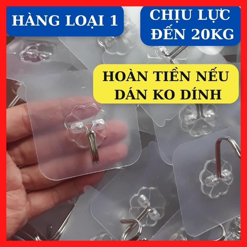 [ CHỊU LỰC 20KG, HÀNG DÀY, ĐẸP ] COMBO 20 Móc Dán Treo Tường Trong Suốt Siêu Dính Chịu Lực Đến 20KG, Tiện Lợi, Treo Được Nhiều Vật Dụng