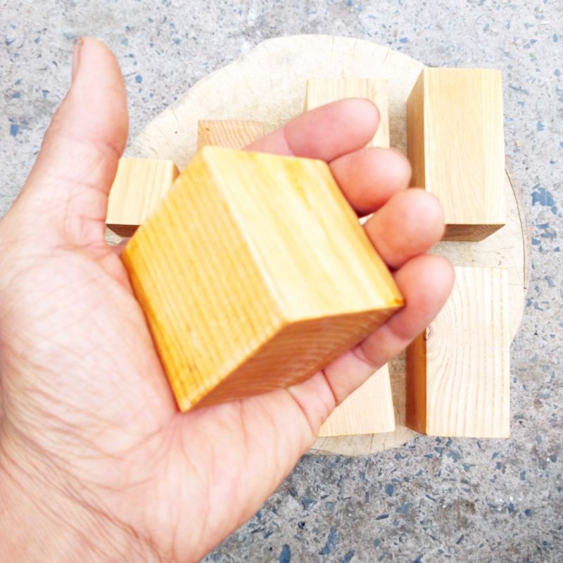 Khối gỗ hình vuông 5 cm x 5 cm hàng loại 1 đẹp