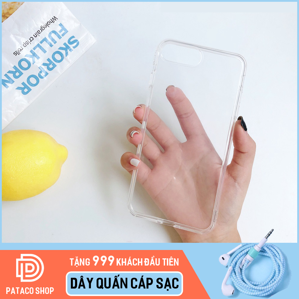 Ốp lưng iphone trong suốt dẻo CAKO55 chất silicon chống sốc, bảo vệ điện thoại iphone 5/5s/6/6s/6plus/6splus/7/8/7plus/8plus/x/xs/xs max/11/11pro max