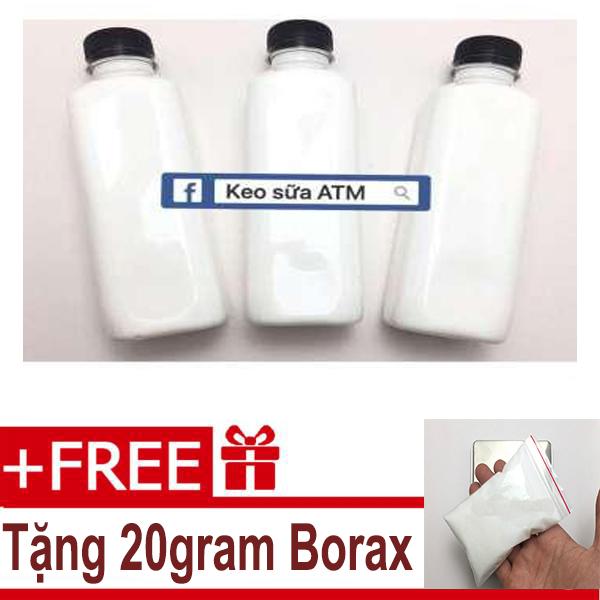 Chai Keo Sữa ATM 350ml Đóng Chai - Tặng 20gram borax - Nguyên Liệu Làm Slime