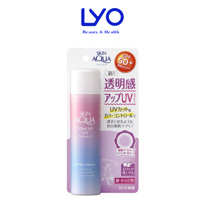 Xịt chống nắng nâng tone skin aqua tone up uv spray spf50+ pa++++ 70g