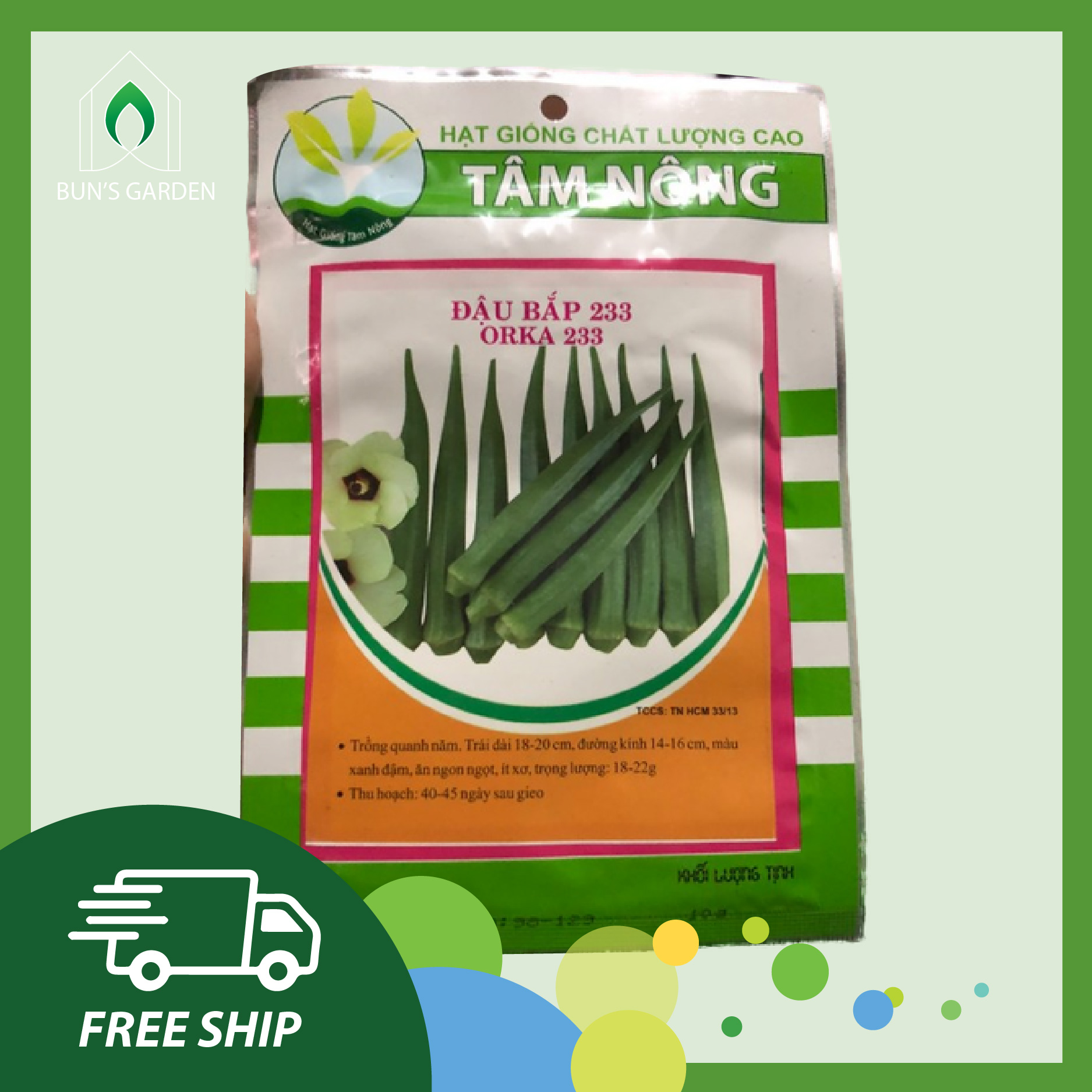 Hạt giống đậu bắp - gói 20g chính hãng