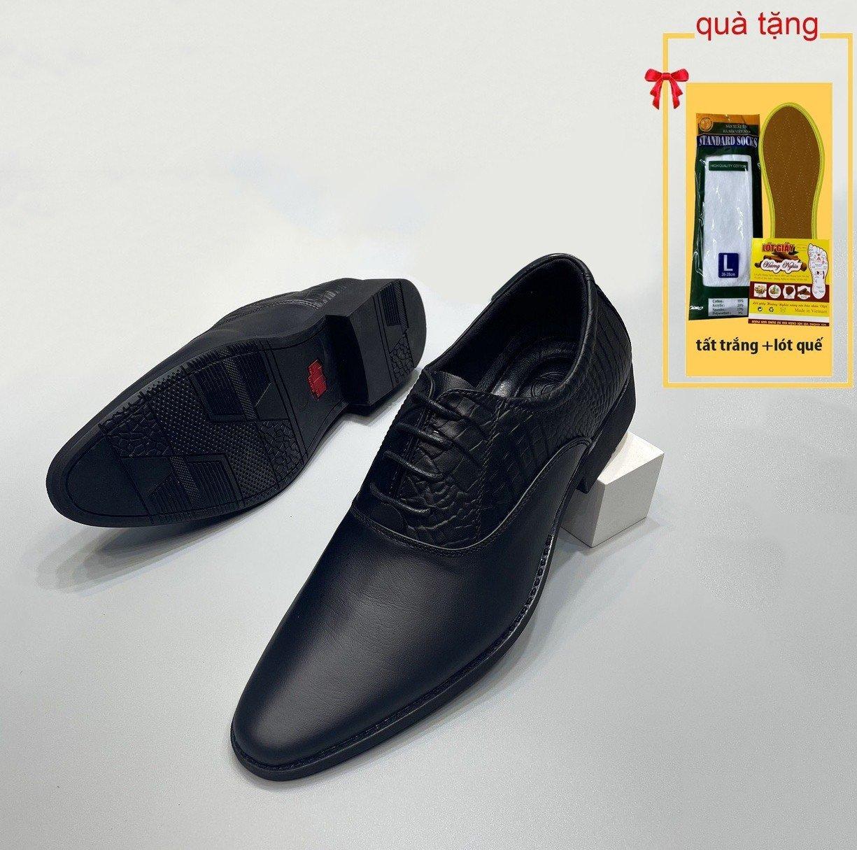 Giày Tây Nam Công Sở Buộc Dây, Tặng kèm tất và lót giày miễn phí