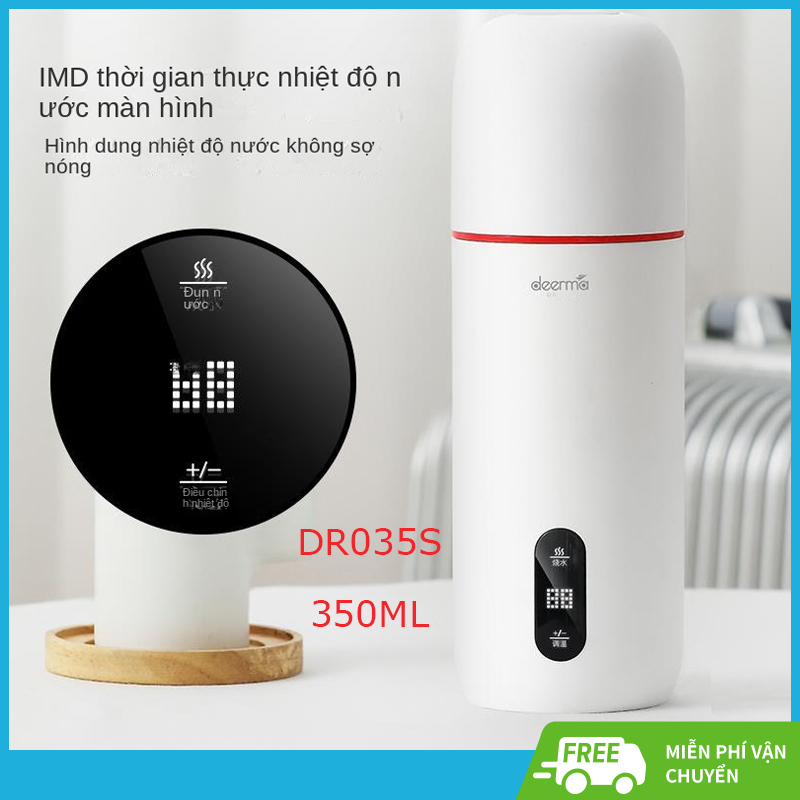 Bình Đun Nước Giữ Nhiệt Deerma DR035S Ấm đun nước điện cầm tay Cốc giữ nhiệt Bình nước nóng thông minh 350ML Kiểm soát nhiệt độ dr035