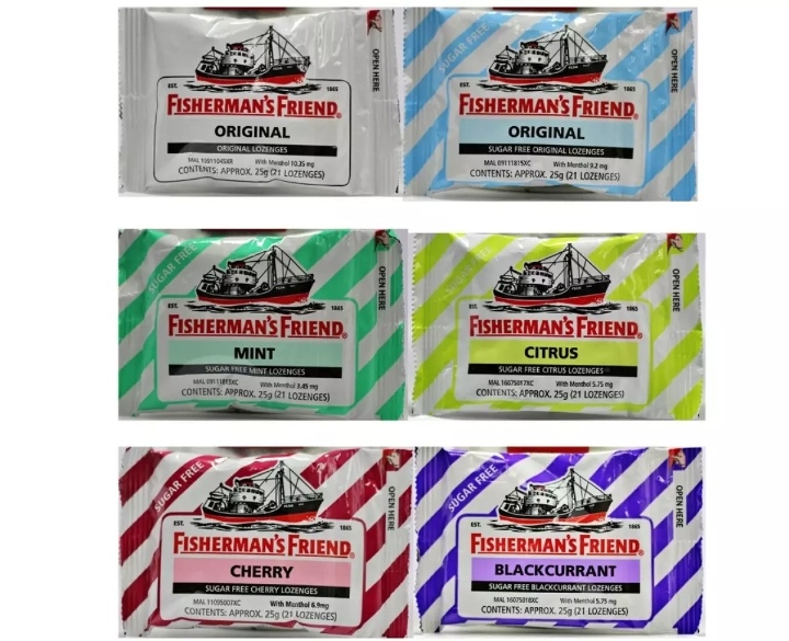 [HCM]Kẹo Ngậm Giảm Đau Họng Con Tàu Không Đường Fishermans Friend 25g