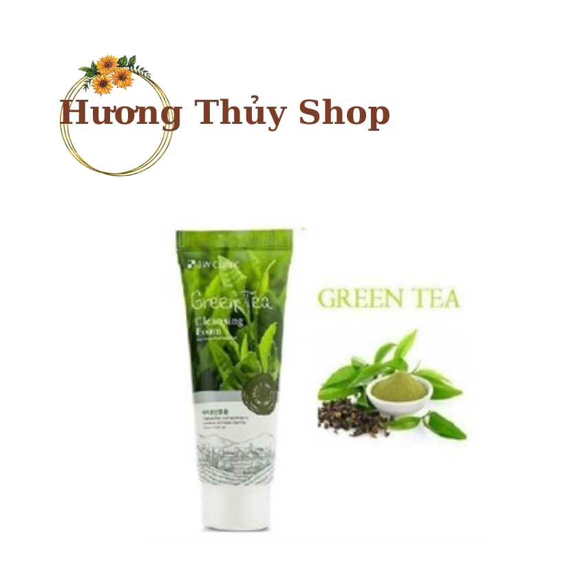 Sữa rửa mặt trà xanh 3W Clinic Green Tea Foam Cleansing 100ml
