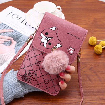 [KÈM MÓC KHÓA BÔNG] Túi đeo chéo nữ nhỏ gọn tiện dụng đựng điện thoại dễ thương LX0072