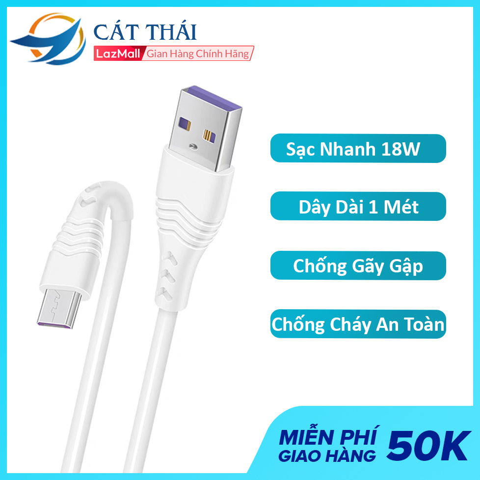 Cáp sạc nhanh 6A-18W MAX sạc nhanh và truyền dữ liệu cổng Lightning Micro