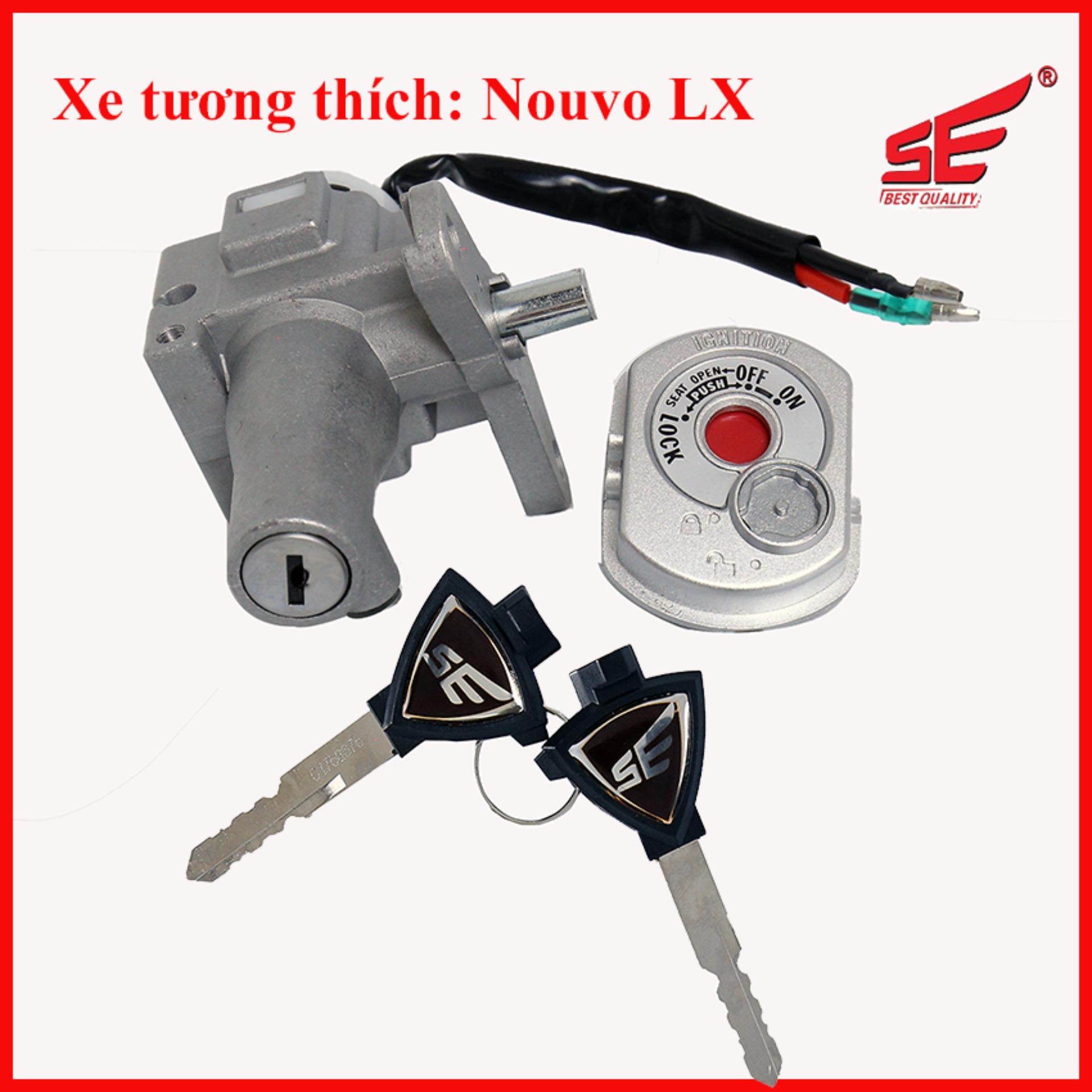 Bộ ổ khóa xe máy NOUVO LX (4) 2 cạnh thương hiệu SE