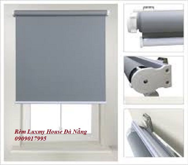 Rèm cuốn văn phòng vải cản nắng 100% siêu rẻ C703 Luxmy House