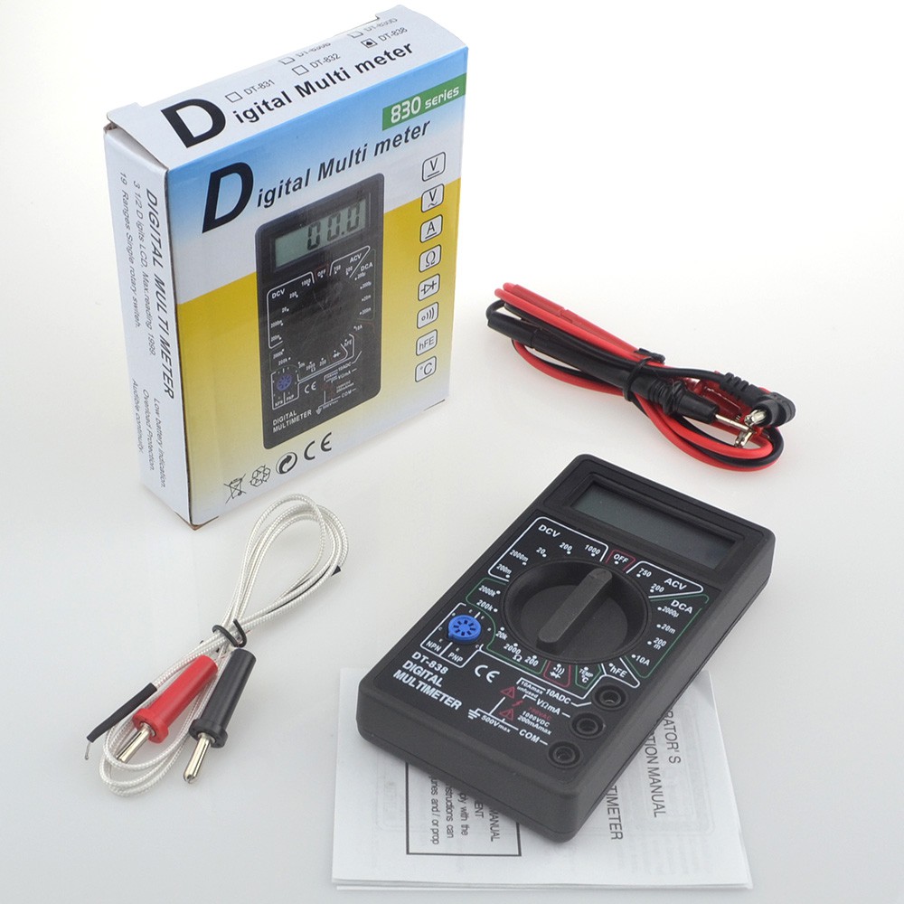 Đồng hồ đo điện vạn năng mini dt-838