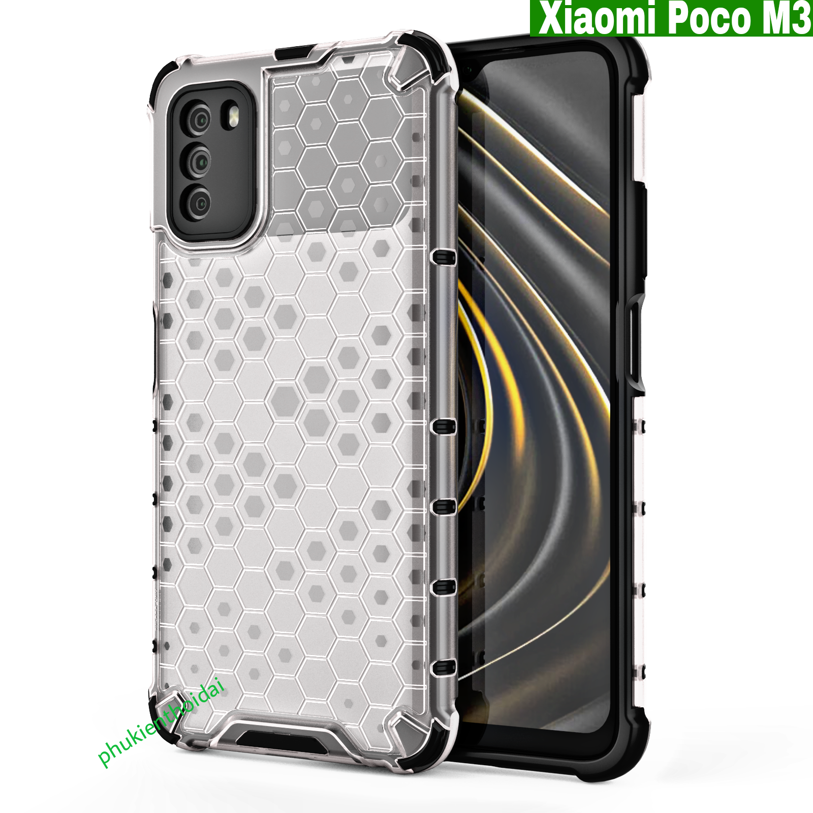 Ốp lưng Xiaomi Poco M3 chống sốc tổ ONG kiểu dáng UAG cao cấp