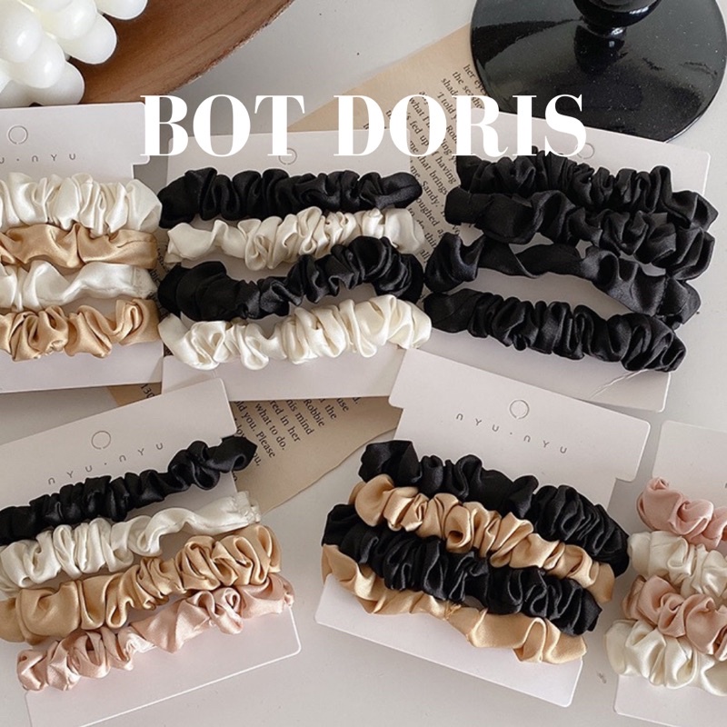 Set cột tóc scrunchies mini loại nhỏ xinh xắn, phụ kiện tóc đẹp