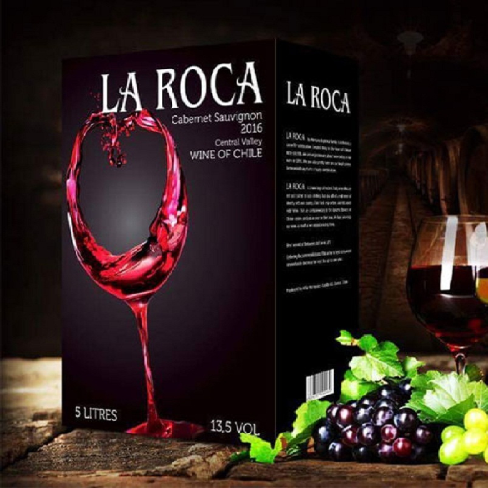 Vang bịch Chile La Roca đỏ 5 Lít nhập khẩu chính hãng