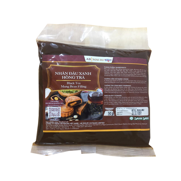 Nhân đậu xanh hồng trà mauri 1kg