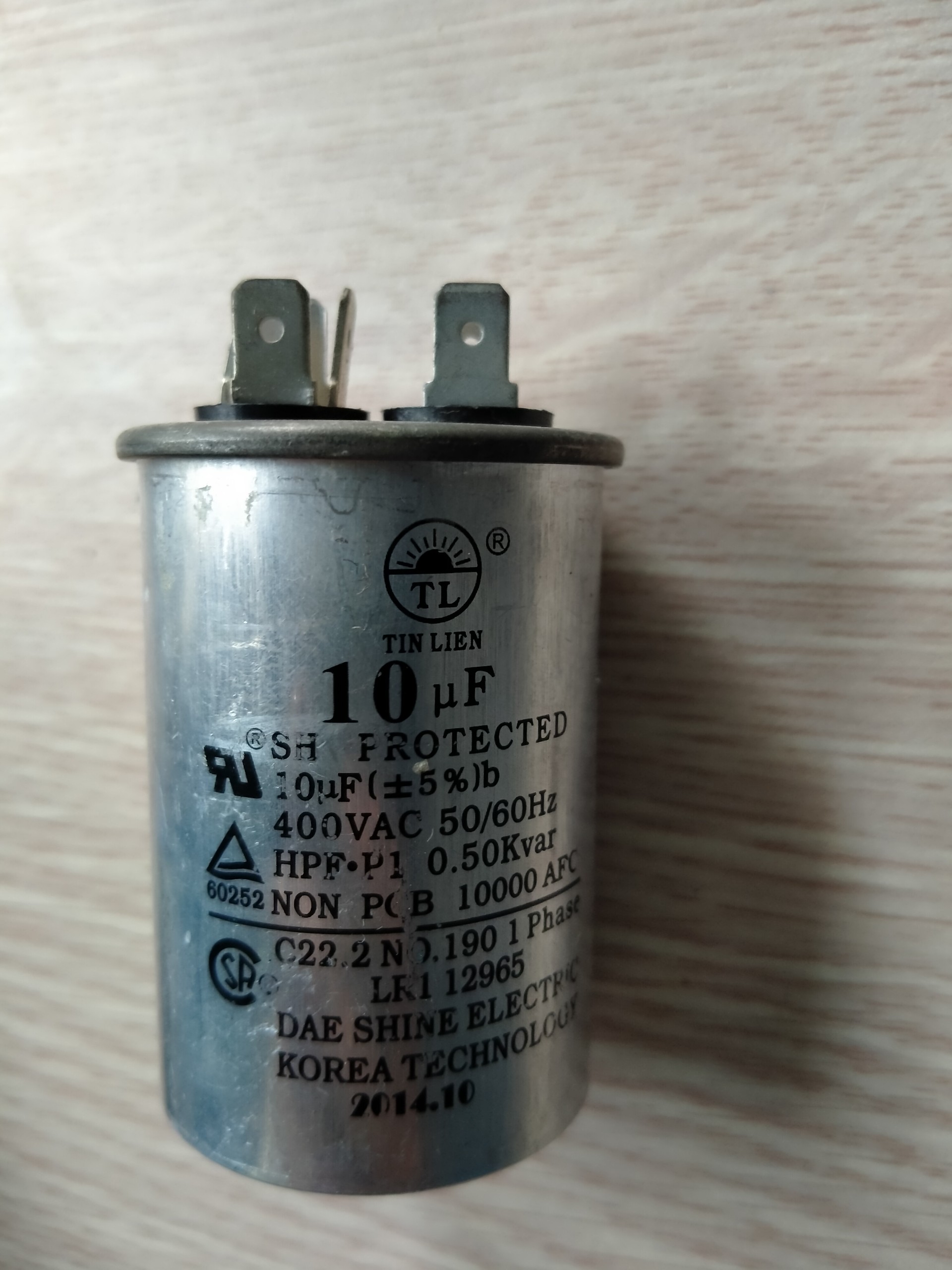 Tụ ngậm nhôm hàn quốc 10mF, 15mF, 20mF, 25mF, 30mF, 35mF, 40mF, 45mF, 50mF, 60mF 400VAC - Tụ ngậm nhôm CBB65 25mF, 45mF, 50mF 450VAC