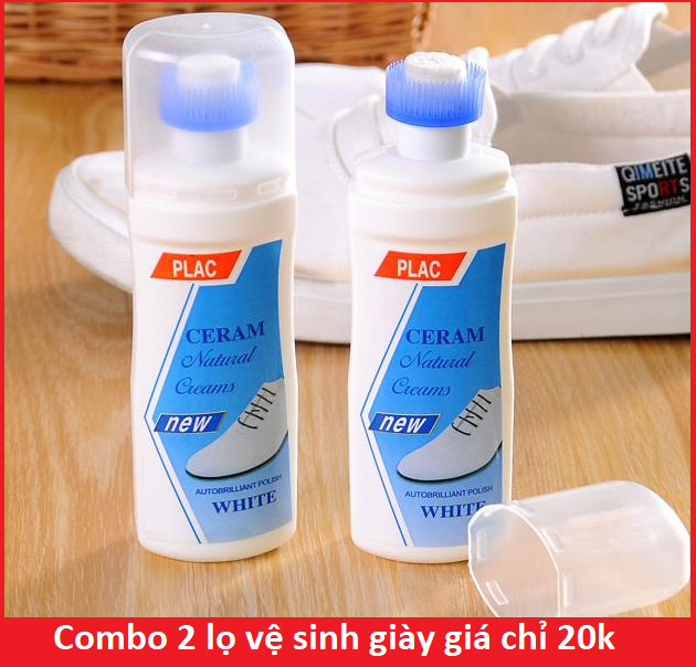 combo 2 chai nước rửa giày, dung dịch vệ sinh túi xách 20k thể tích 100ml/ chai