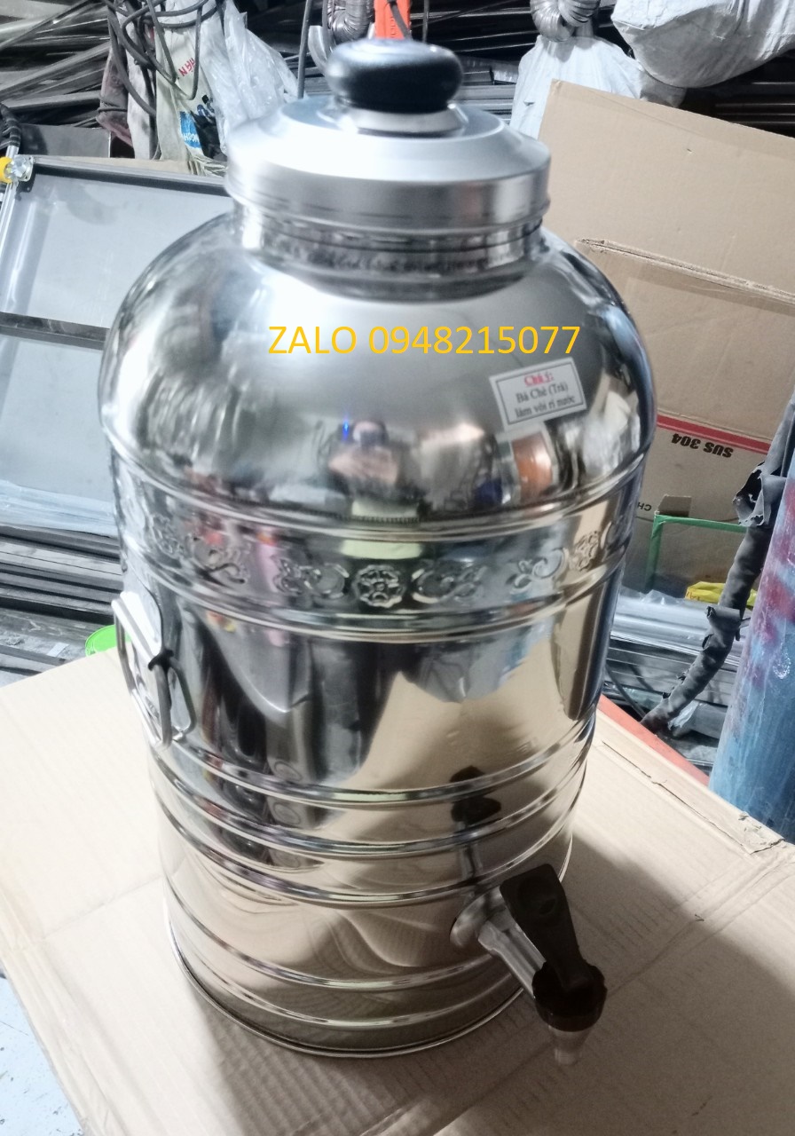 [HCM]BÌNH CHỨA NƯỚC 20l INOX 304 CAO CẤP ( 1 lớp)