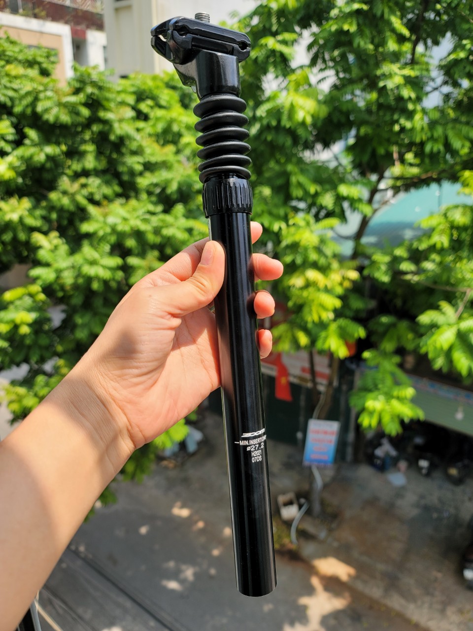 Cọc yên xe đạp nhún hợp kim nhôm 27.2 *350mm Cọc Yên Xe Đạp Đường Trường Xe Đạp Leo Núi