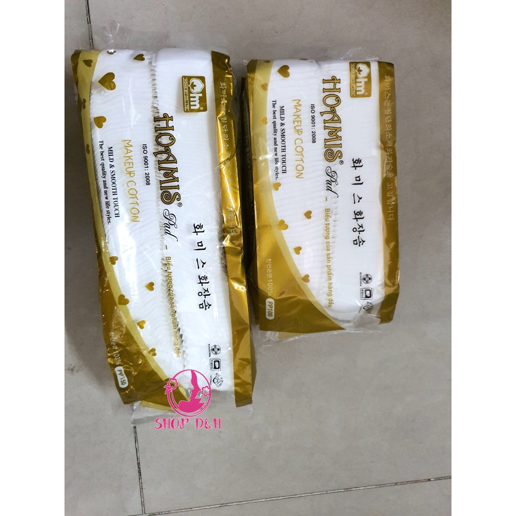 Bông Tẩy Trang Hoamis (100 - 150 Miếng)| - Loại 100 Giấy