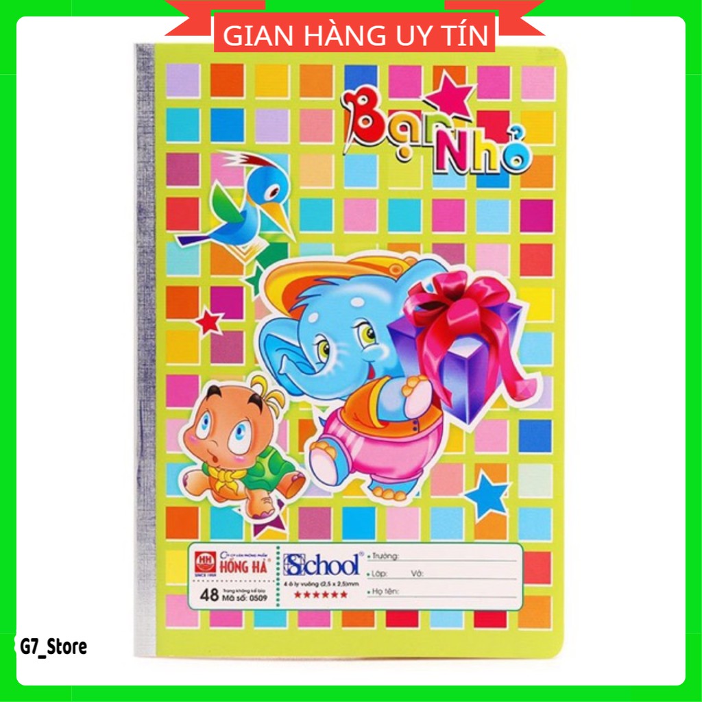 10 quyển vở ô ly hồng hà 0509/0519