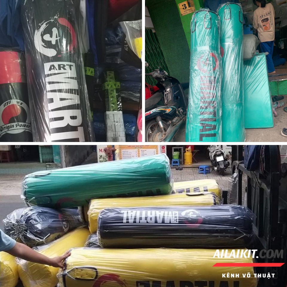 {Bao Cát Vỏ Bao Dây Xích Cao Cấp 2 lớp}  1m2 và 1m6  Vỏ Bao Đấm Ailaikit Boxing  Boxing Muay Tự Do Vovinam Võ Cổ Truyền