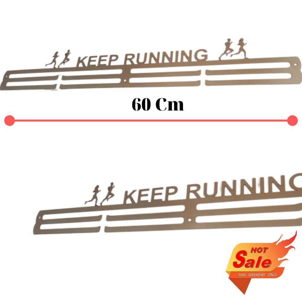 Giá treo huy chương chạy bộ 60cm, Keep running, bơi lội, đạp xe, cờ vua, cầu lông, thiết kế giá treo huy chương chạy marathon