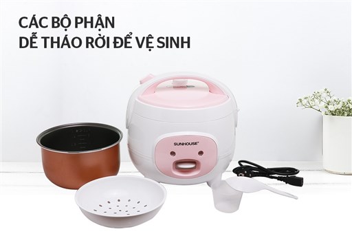 Nồi cơm điện 1.8l sunhouse shd8607w
