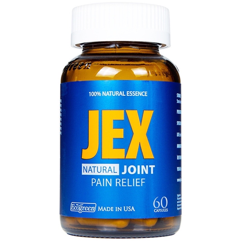 Viên uống Jex Natural Joint Pain Relief hỗ trợ giảm đau viêm khớp,chai 60