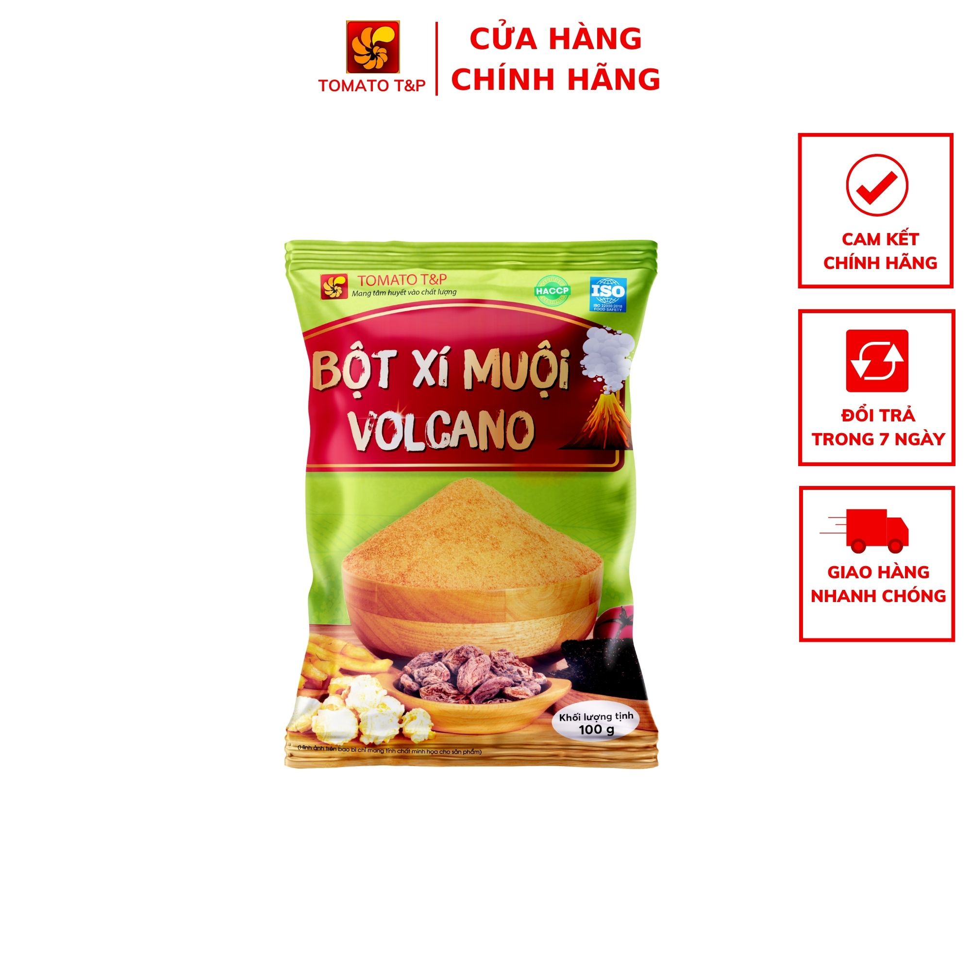 [HCM]Bột xí muội Volcano - Gói 100g - Tomato T&P