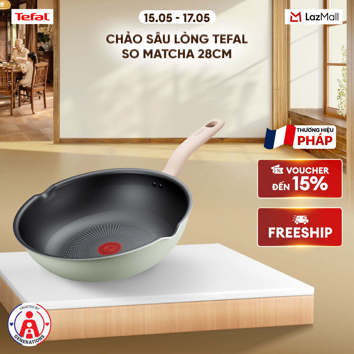 Chảo sâu lòng Tefal So Matcha 28cm