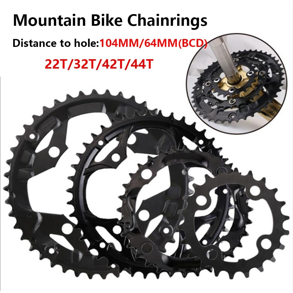 Đĩa đùi xe đạp bánh răng 22/32/42/44t chất liệu thép thay thế đĩa đùi shimano dành cho xe mtb