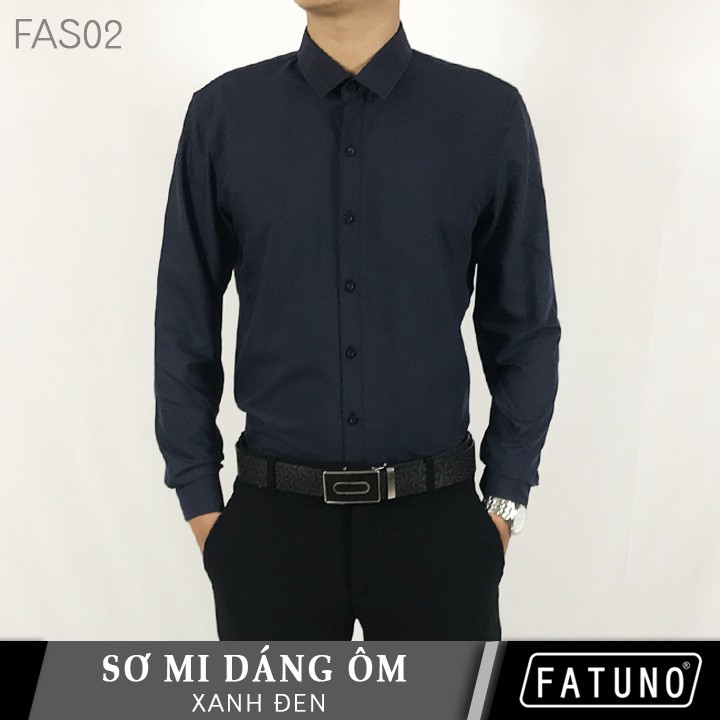 Sơ mi HỘP nam dài tay hãng Fatuno vải lụa cotton