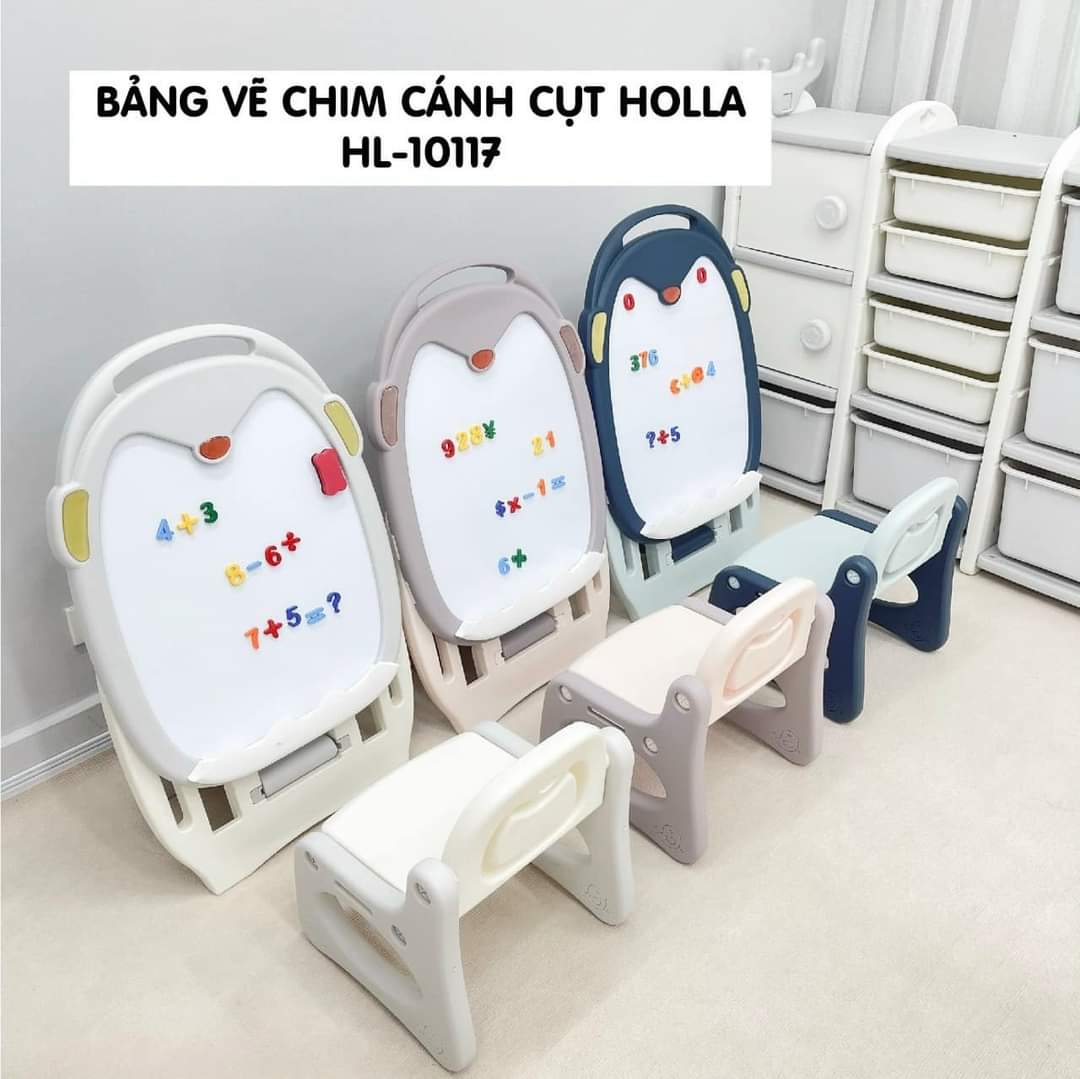 Bảng vẽ chim cánh cụt Holla kèm ghế và phụ kiện mã HL-10117 cho trẻ