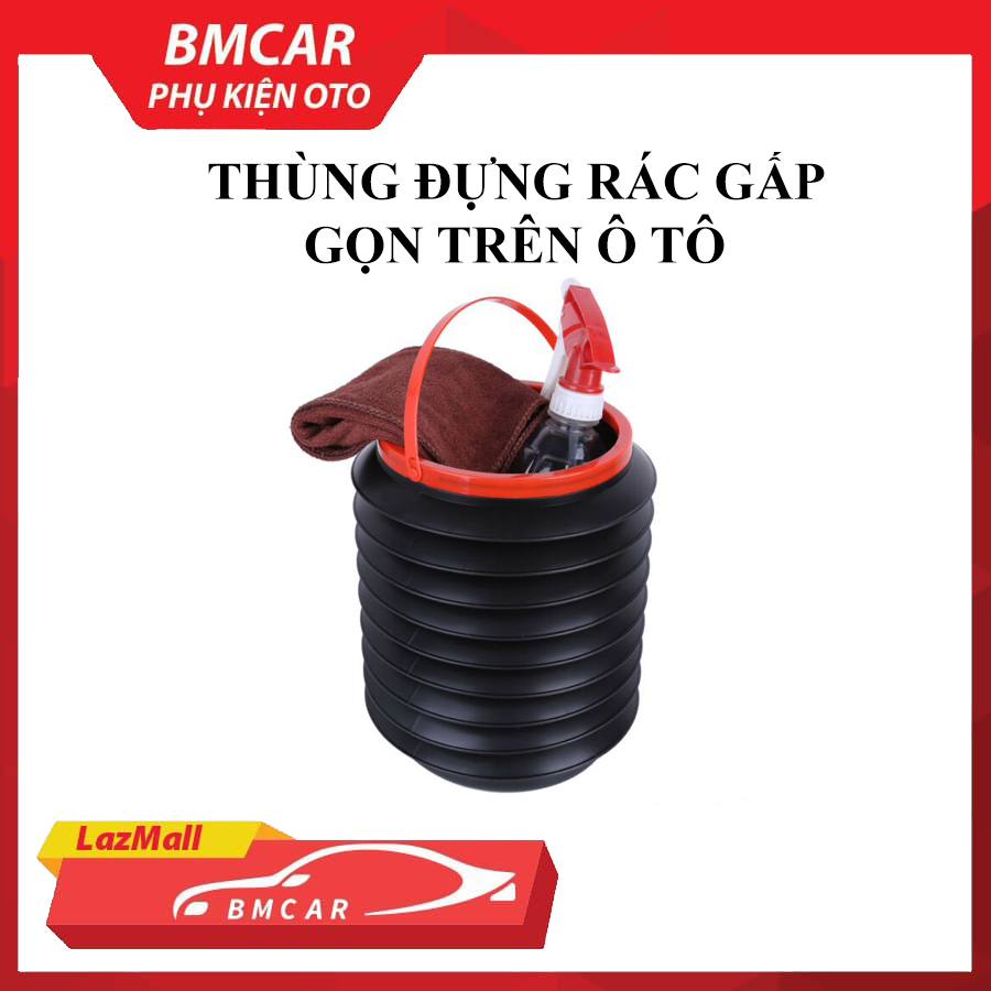 Thùng Đựng Rác Gấp Gọn Trên Xe Ô Tô, Lon Đựng Rác Tiên Dụng