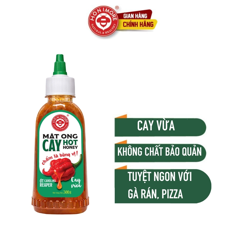 Mật ong cay Honimore Natural & Healthy 300g - Cay vừa