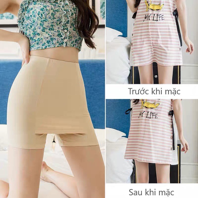 Quần an toàn mặc trong váy mẫu mới chất liệu thun co giãn mềm mịn
